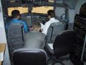 In the flight simulator